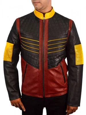 Buy the Flash Cisco Ramon Vibe Leather Jacket Maroon and Black