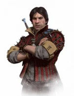 Buy The Witcher 3 Eskel Jeans Jacket in Red and Brown