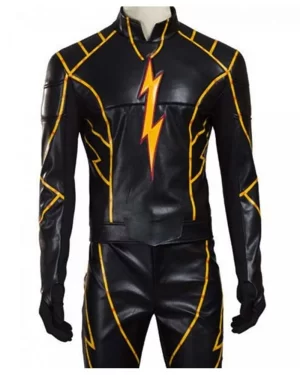 Buy Iconic Black Racer the Flash Leather Jacket - The Jacket Place