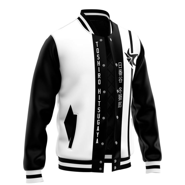 Buy Black White Toshiro Hitsugaya Bleach Varsity Jacket