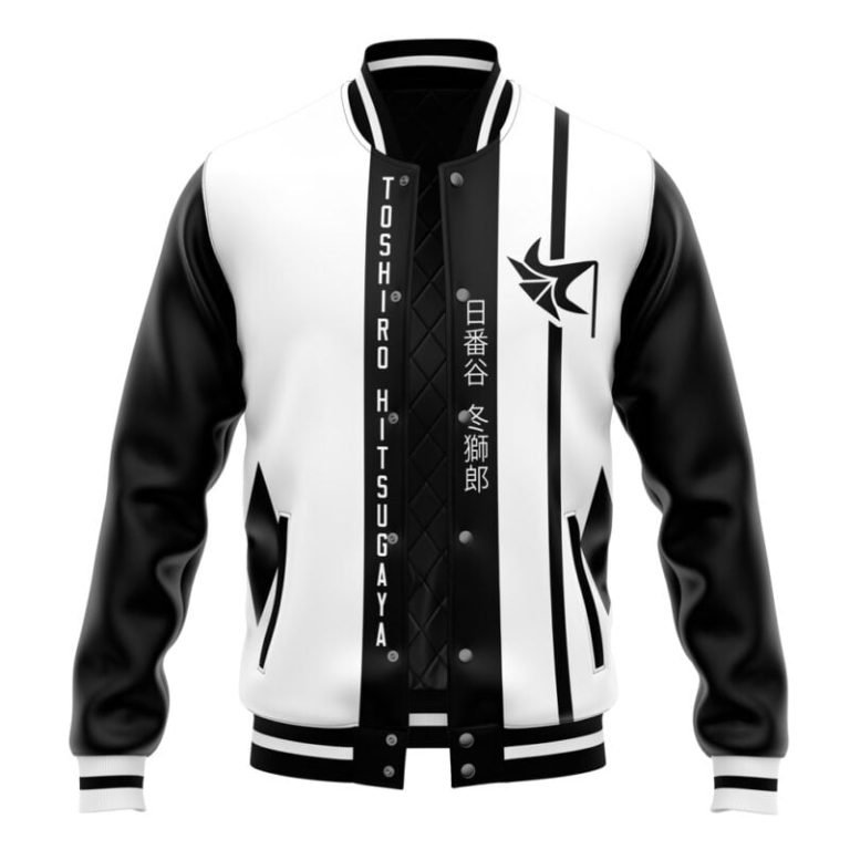 Buy Toshiro Hitsugaya Bleach Black White Varsity Jacket