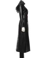 Stylish Watchmen Angela Abar Black Hooded Coat for Halloween - The Jacket Place
