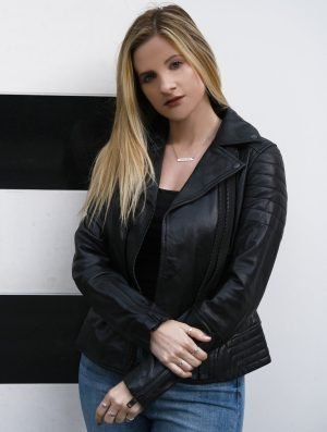 Buy Women's Savannah Black Quilted Motorcycle Leather Jacket