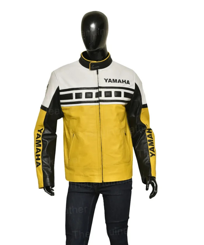 Shop Yamaha Vintage Motorcycle Yellow Jacket - The Jacket Place