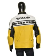Yamaha Vintage Motorcycle Yellow Leather Jacket - The Jacket Place