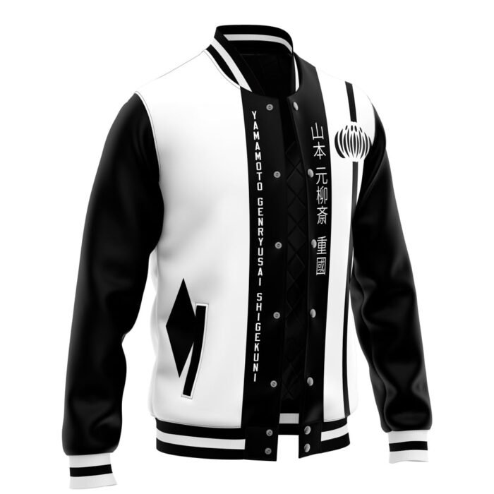 Buy Yamamoto Zaraki Bleach Varsity Jacket Black & White