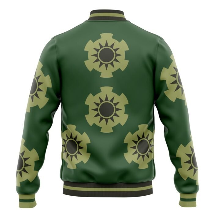 Zoro Wano Pattern OP Green Varsity Jacket for Men