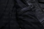 Mens Armand Genuine Cowhide Biker Leather Jacket Black - The Jacket Place