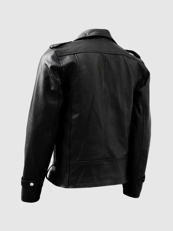 Zipper Black Leather Jacket