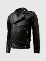 Buy Classic Zipper Black Leather Jacket for Men