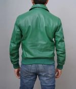 Buy Mens G1 Flight Green Bomber Leather Jacket - The Jacket Place