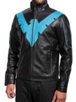 Buy Batman NightWing Dick Grayson Leather Jacket in Black