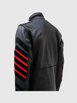 Buy Black Military Men's Fitted Leather Jacket