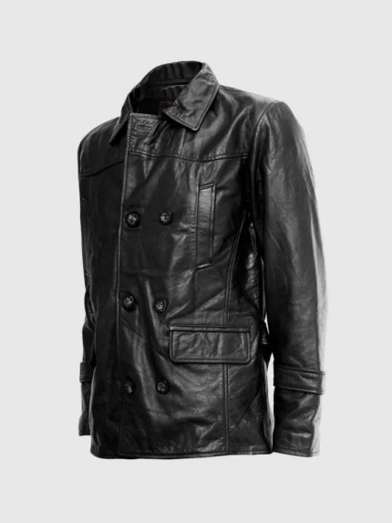 Buy Black Reefer Leather Jacket for Men