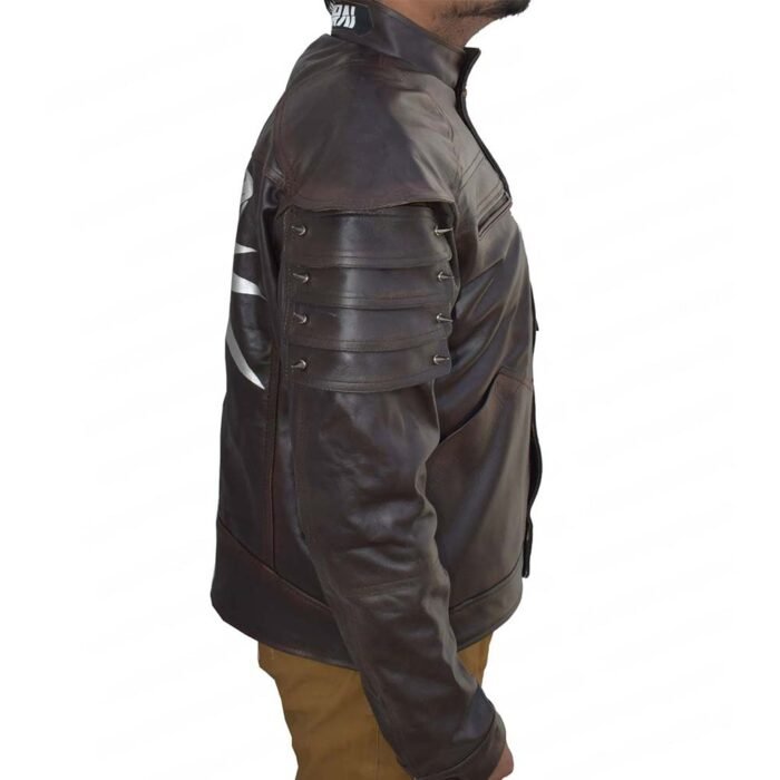 Classic Wolf School Cyberpunk 2077 Dark Brown Jacket for Men