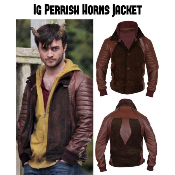 Celebrity Inspired Horns IG Perrish Leather Jacket - The Jacket Place