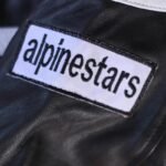 alpinestars logo stitch on red bull leather jacket