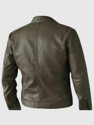 Elegant Unique Brown Leather Jacket for Men