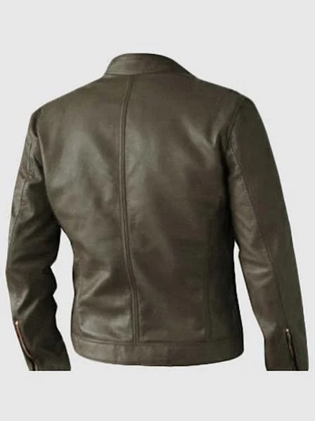 Buy Men Exclusive Unique Brown Leather Jacket