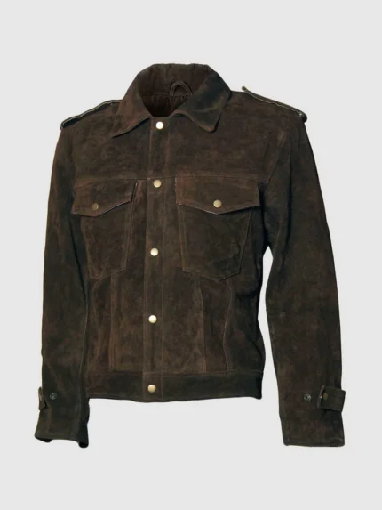 Buy Brown Leather Suede Jacket for Men