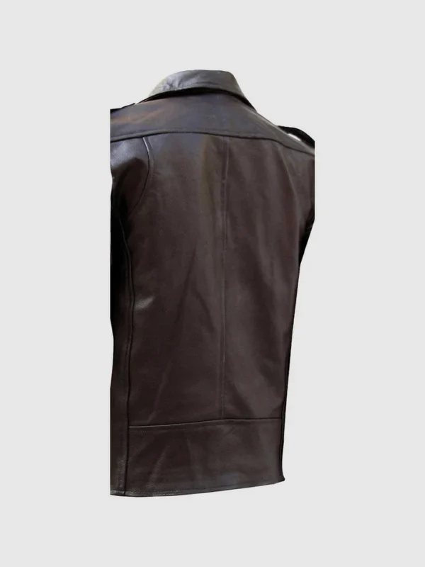 Fascinating Men Brown Leather Motorcycle Vest