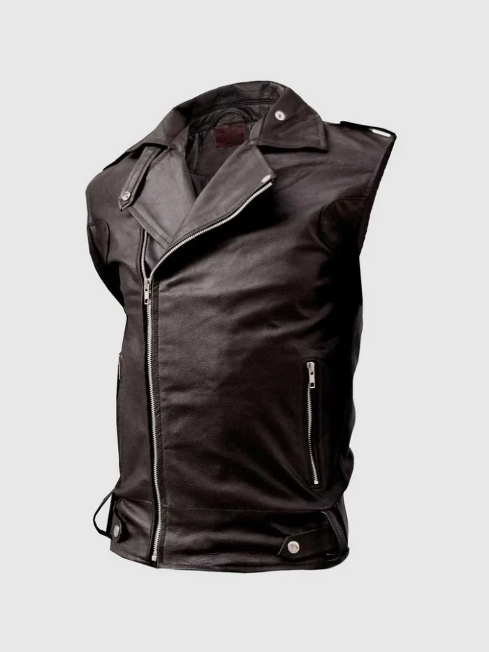 Buy Fascinating Men Brown Leather Motorcycle Vest