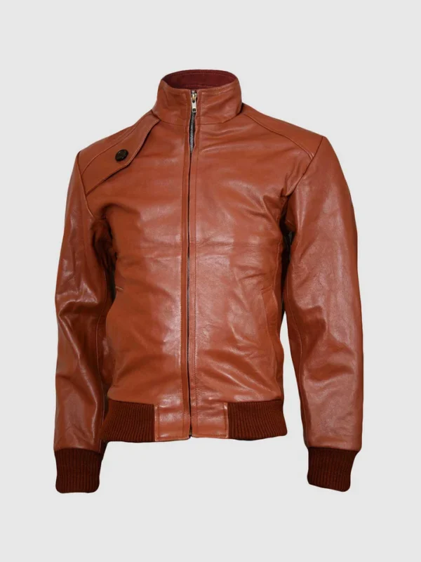 Classic Fashion Centric Tan Brown Leather Jacket for Men - The Jacket Place