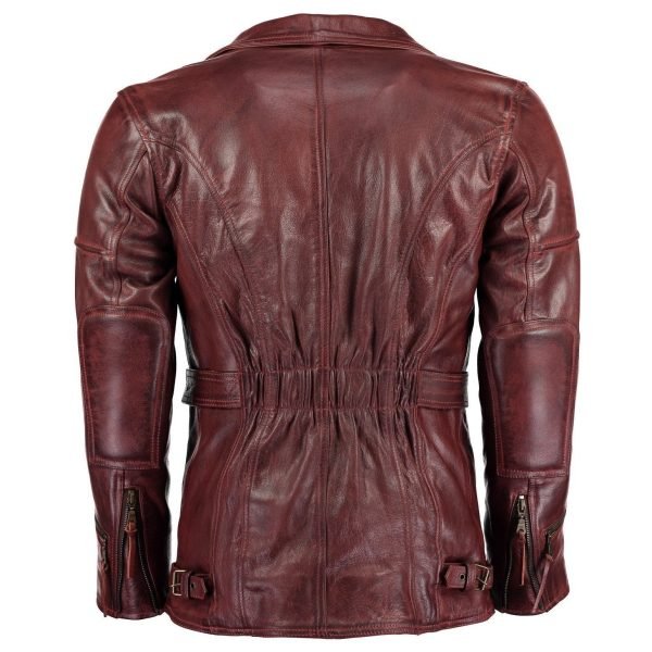 Buy Mens Gallanto 3/4 Red Distressed Eddie Biker Leather Jacket - The Jacket Place