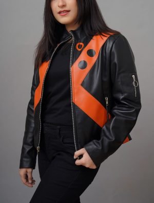 Buy Black Leather Cosplay Costume Jacket for Women - The Jacket Place