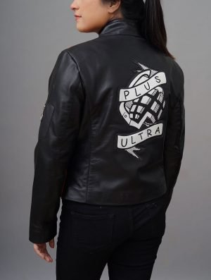 Buy Handmade Womens Black Leather Cosplay Costume Jacket - The Jacket Place