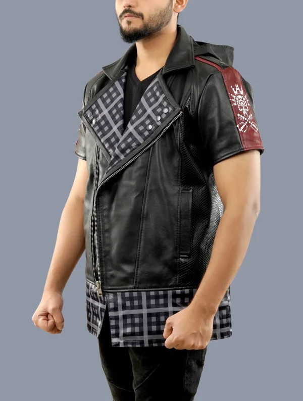 Elevate Style in Men's Yozara Inspired Black Kingdom Costume Leather Jacket