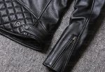 Buy Ionic Genuine Cowhide Biker Leather Jacket for Men in Black