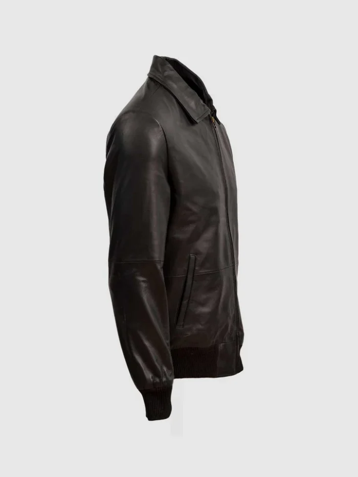 Classic Men Sheep Leather Bomber Jacket