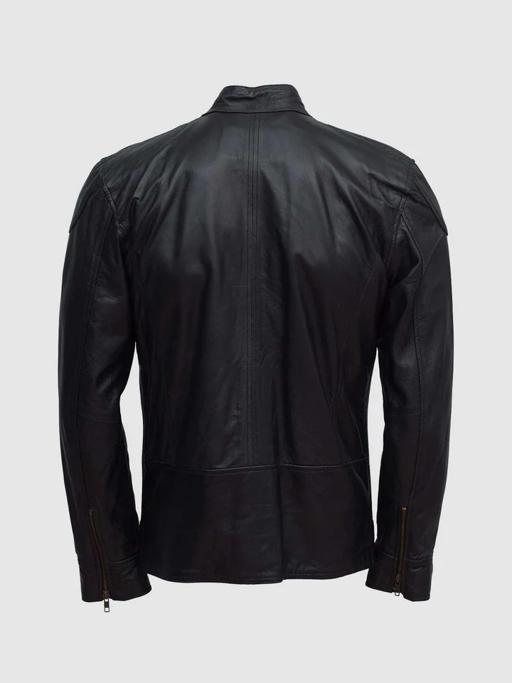 Lightweight Men Soft Black Sheepskin Jacket