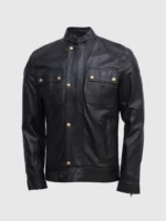 Buy Lightweight Men Soft Black Sheepskin Jacket