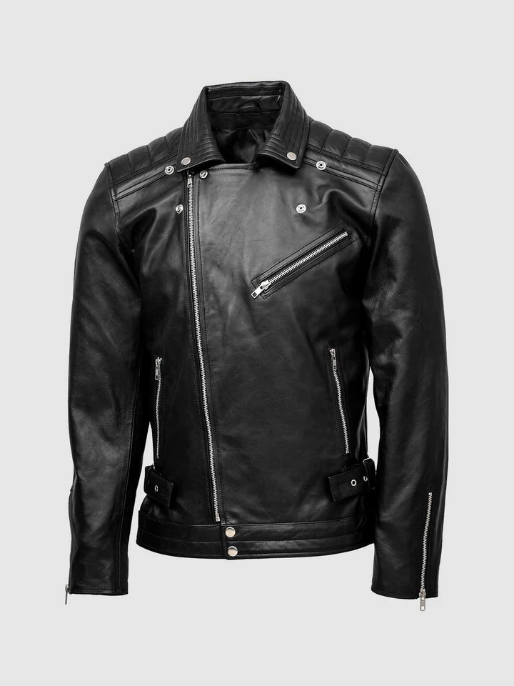 Quilted Biker Leather Jacket