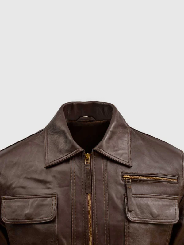 Mens Brown Sheep Leather Jacket