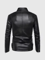 Mens Retro Leather Motorcycle Jacket