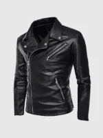 Buy Retro Leather Motorcycle Jacket for Men