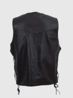 Classic Men Simple Black Leather Vest