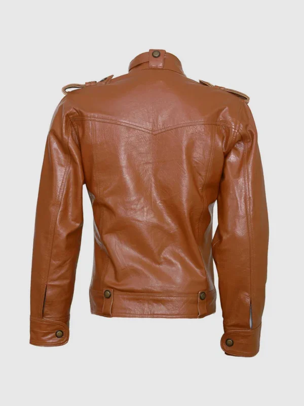 Shop Men's Tan Biker Leather Jacket