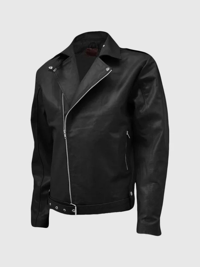 Men Traditional Leather Biker Jacket