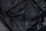 Purchase Military Cowhide Leather Jacket Black Color for Men