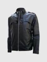 Buy Menswear Black Cropped Leather Jacket - The Jacket Place