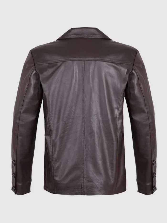 Mission Impossible 2 Button Brown Leather Blazer