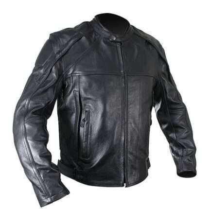 Naked Cowhide Black Leather Biker Jacket
