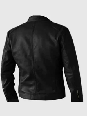 Premium Black Leather Biker Jacket for Men