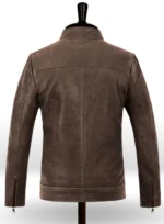 Classy Rampage Dwayne Johnson Leather Jacket in Brown - The Jacket Place