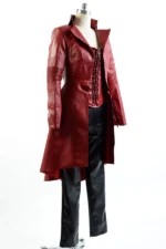 Captain America Scarlet Witch Trench Coat Red Color - The Jacket Place