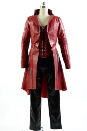 Captain America Scarlet Witch Red Trench Coat